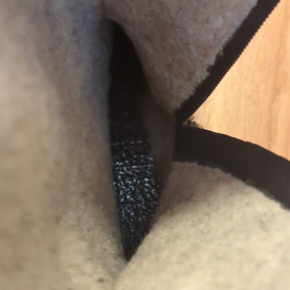 Bastien Industries Tall Moccasin Boots Womens 9.5B Tan Beige Leather Shearling - Picture 9 of 9